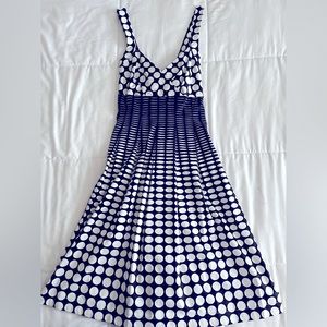 Calvin Klein fit and flare dress. Straps cross in back. Bust is slightly rouched